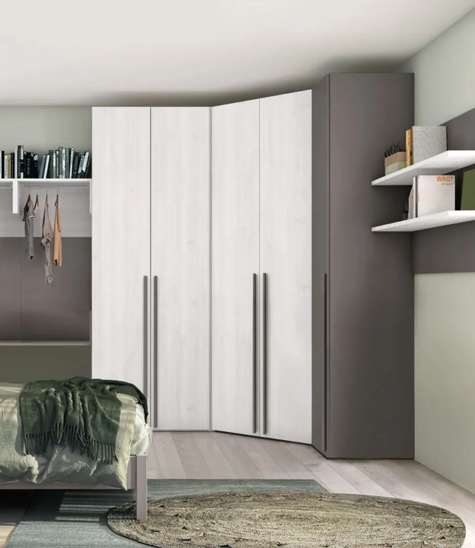 Angolo cabina armadio componibile modulare disponibile in 2 altezze e 15 colori
