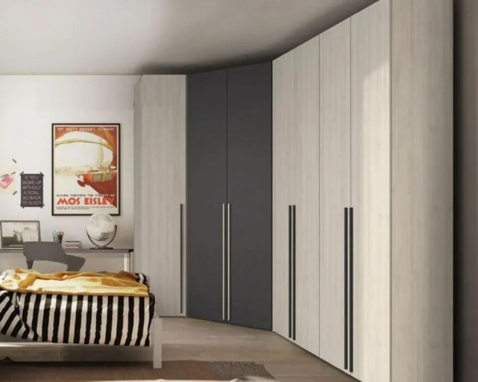 Angolo cabina armadio componibile modulare disponibile in 2 altezze e 15 colori