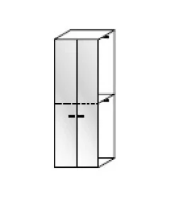 Angolo cabina armadio componibile modulare disponibile in 2 altezze e 15 colori