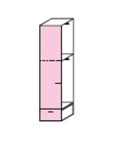 Angolo cabina armadio componibile modulare disponibile in 2 altezze e 15 colori