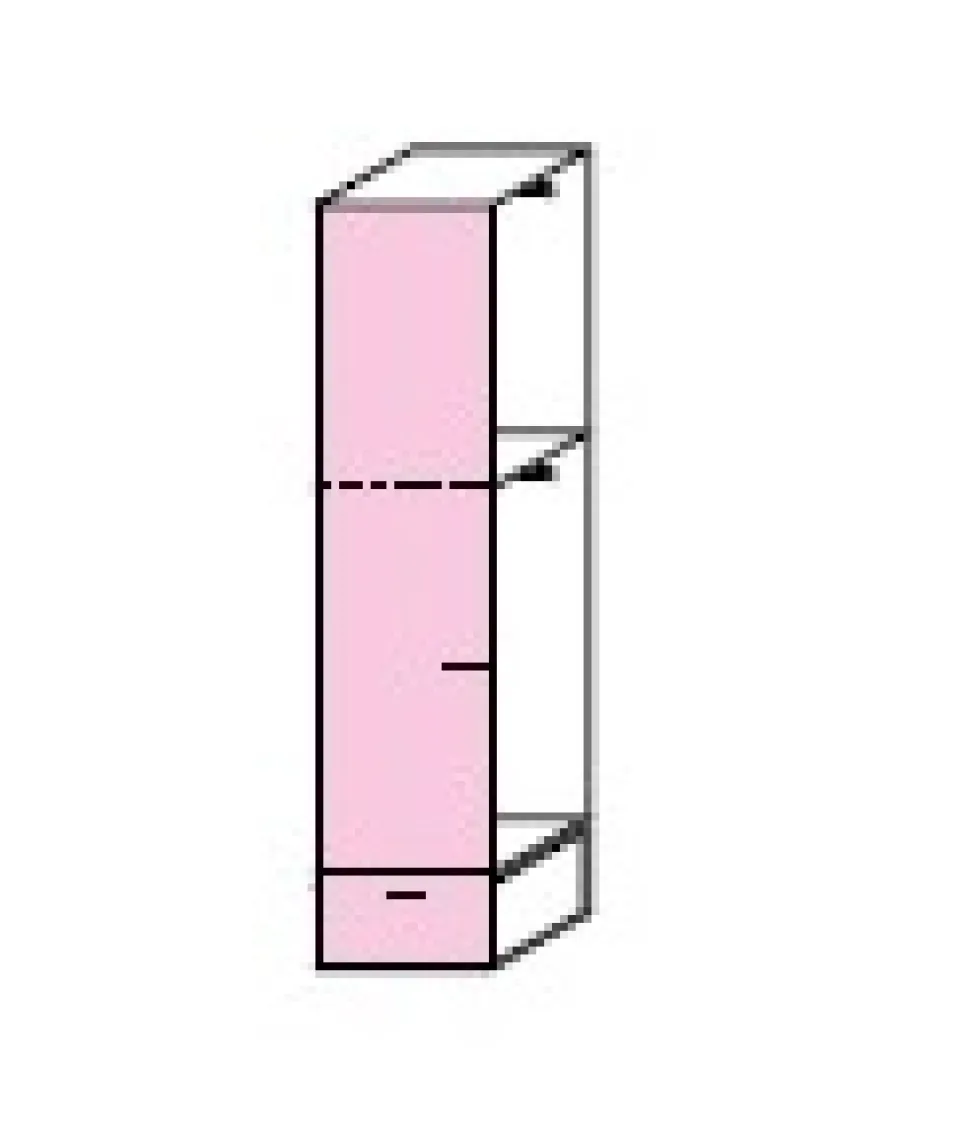 Angolo cabina armadio componibile modulare disponibile in 2 altezze e 15 colori