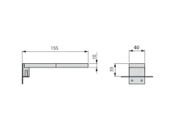 Applique LED per scpecchio da bagno Sagitarius 40 mm a luce fredda