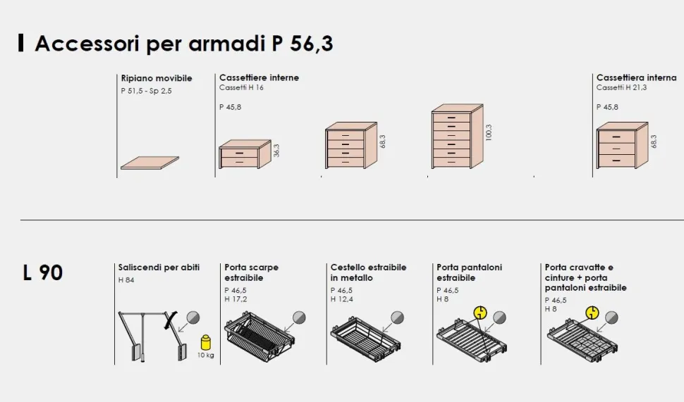 Armadio angolare con ante battenti e vano tv fisso disponibile in 3 misure e vari colori
