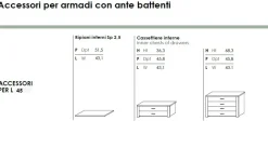 Armadio 3 ante battenti Artik linea Volo disponibile in 2 misure e 15 colori