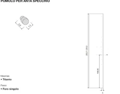 Armadio ante battenti a specchio finitura Rovere componibile disponibile in 6 misure e vari colori linea Bam