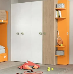 Armadio 4 ante battenti con libreria terminale Billy disponibile in 2 misure e vari colori