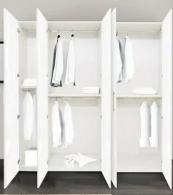 Armadio 5 ante battenti con specchio Linet linea New Season
