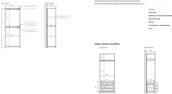 Armadio 4 ante battenti con Vanity Desk integrato in finitura Cashmere