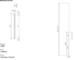 Armadio 6 ante battenti e 2 librerie Bianco opaco e Grigio con maniglia in MDF disponibile in 2 misure e vari colori Mark linea Bam