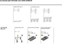Armadio 3 ante battenti personalizzate Artik linea Volo disponibile in 2 misure