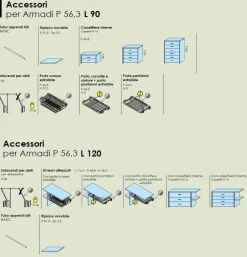 Armadio 6 ante battenti Tosca linea Lotto disponibile in 21 colorazioni