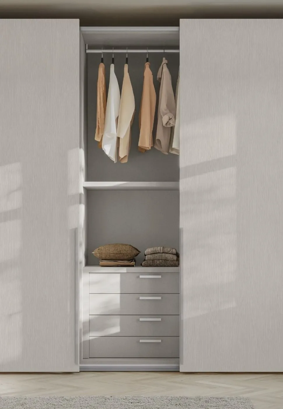 Armadio 4 ante scorrevoli Agnes linea Lotto disponibile in 6 misure e 21 colorazioni