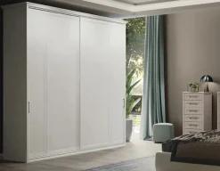 Armadio 2 ante scorrevoli con ante a telaio Mika linea Ginevra disponibile in 2 misure e vari colori