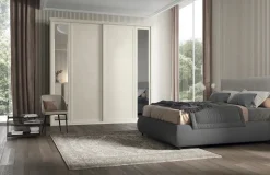 Armadio 2 ante scorrevoli con inserti a specchio Ines linea Ginevra disponibile in 2 misure e vari colori