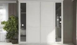 Armadio 2 ante scorrevoli con inserti a specchio Ines linea Ginevra disponibile in 2 misure e vari colori