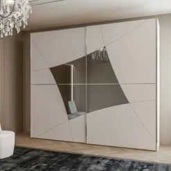 Armadio 2 ante scorrevoli con inserti a specchio Pearl linea New Season