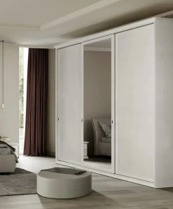 Armadio 3 ante scorrevoli con specchio centrale Riccardo linea Ginevra disponibile in 2 misure e vari colori