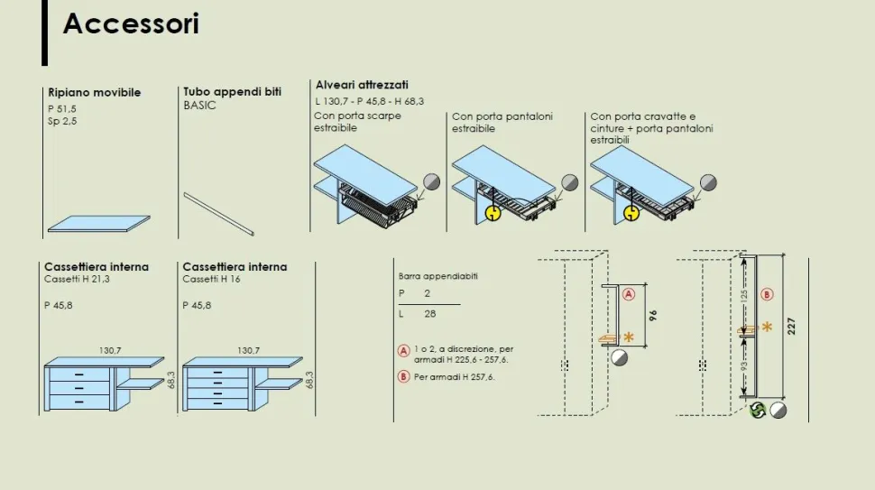 Armadio 2 ante scorrevoli Diago con profilo in alluminio disponibile in 21 colorazioni