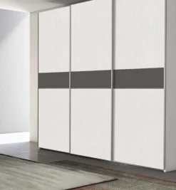 Armadio 3 ante scorrevoli Luna con inserto linea Lotto disponibile in 21 colorazioni