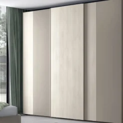 Armadio 3 ante scorrevoli Mono con profilo in alluminio disponibile in 21 colorazioni