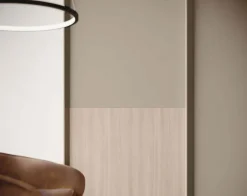 Armadio 2 ante scorrevoli Olmo e Visone con inserti disponibile in vari colori