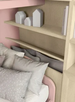 Armadio a ponte angolare con vano contenitore strutturale Linda linea Omega disponibile in vari colori