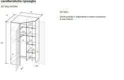 Armadio a ponte Angolare moderno con Vano TV e letto imbottito Serie Cheriè