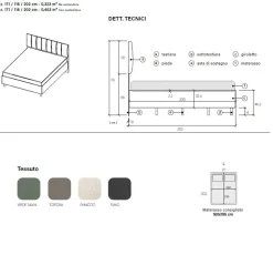 Armadio a ponte 6 ante battenti L 334 in finitura Cashmere