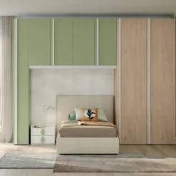 Armadio a ponte 7 ante battenti con maniglia a tutta altezza Claudia linea Volo disponibile in 15 colori