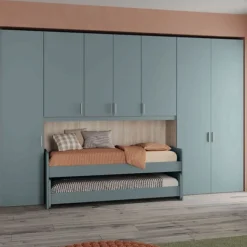 Armadio a ponte 7 ante battenti Magic linea Volo disponibile in vari colori