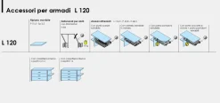 Armadio a ponte componibile 7 ante battenti linea Lotto disponibile in 3 misure e 20 colorazioni