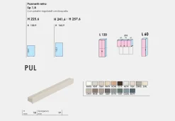 Armadio a ponte componibile 7 ante battenti linea Lotto disponibile in 3 misure e 20 colorazioni