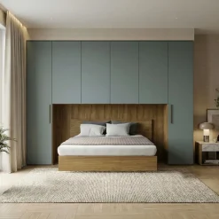 Armadio a ponte con ante battenti personalizzabile in 20 colori