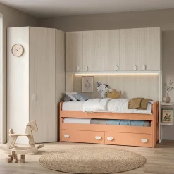 Armadio a ponte con Cabina Angolare salvaspazio personalizzabile in 15 colorazioni