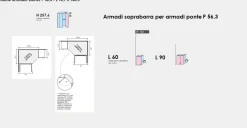 Armadio a Ponte con cabina angolare finitura Canapa Opaco
