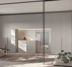 Armadio a ponte con maniglia a gola 8 ante battenti Ines disponibile in 2 misure e 20 colorazioni