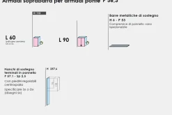 Armadio a ponte con modulo Angolare in Finitura Desert disponibile in 20 colori