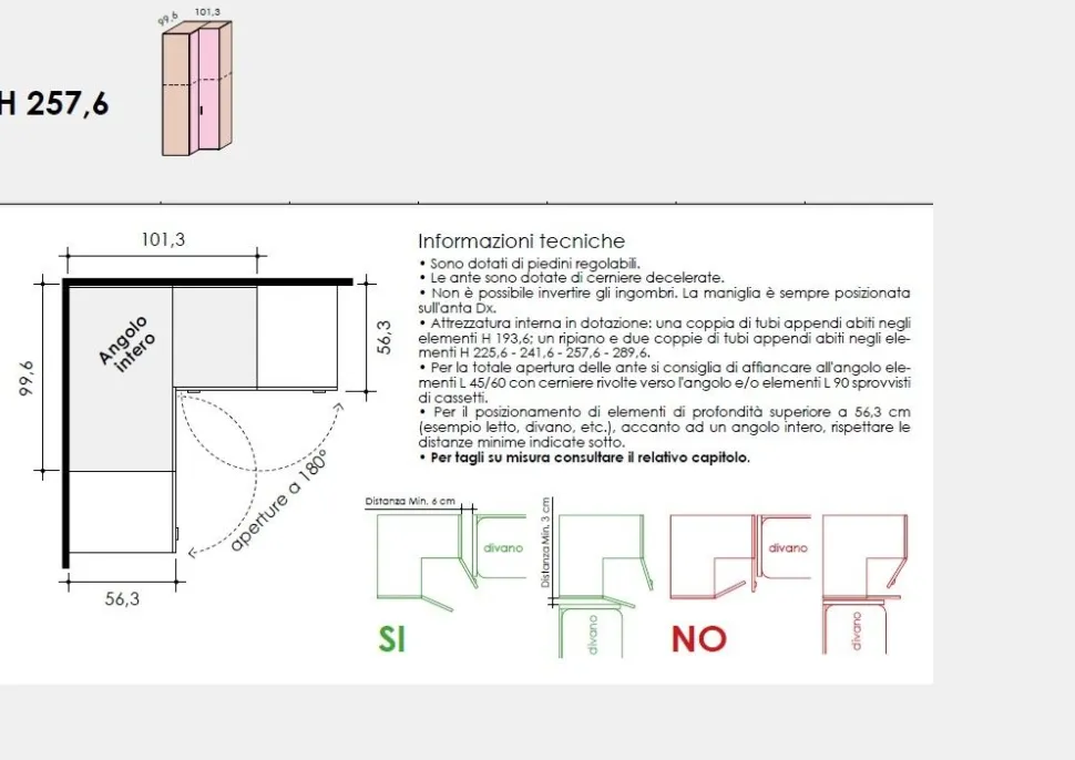 Armadio a ponte con modulo Angolare in Finitura Desert disponibile in 20 colori