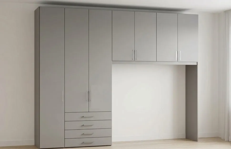 Armadio a Ponte modello Melissa 7 Ante e 4 Cassetti L 317 cm 15 colorazioni