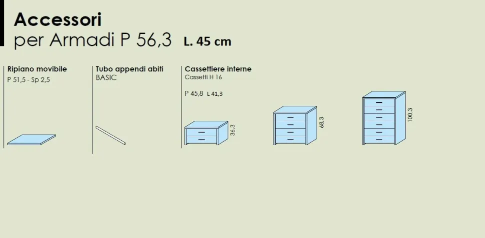 Armadio Atos 14 ante battenti con vani a giorno linea Lotto disponibile in 21 colorazioni