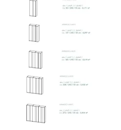 Armadio battente componibile con maniglia a tutta altezza in finitura Cashmere e Rovere Mercure disponibile in 5 misure