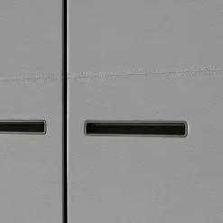 Armadio battente componibile con ante rivestite in ecopelle e maniglia integrata disponibile in varie misure e colori