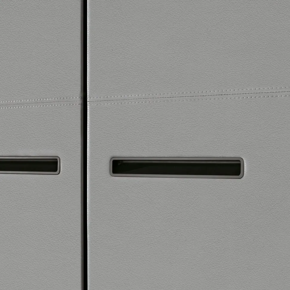 Armadio battente componibile con ante rivestite in ecopelle e maniglia integrata disponibile in varie misure e colori