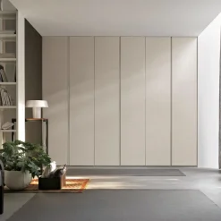 Armadio battente componibile con maniglia a gola integrata disponibile in varie misure e colori