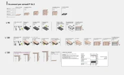 Armadio Battente Componibile con Ante in Alluminio e Specchio Bronzato