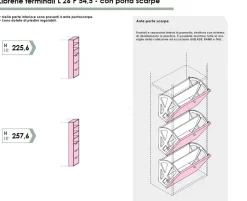 Armadio battente doppio modulo 3 ante con Zona Studio Sospesa in finitura Grigio Titanio in 15 colorazioni