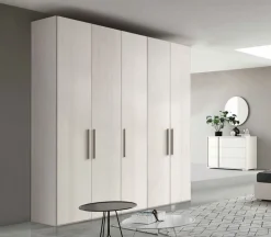 Armadio componibile ante battenti finitura Orzo con maniglia in MDF disponibile in 16 misure e vari colori Agata