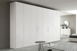 Armadio componibile ante battenti finitura Orzo con maniglia in MDF disponibile in 16 misure e vari colori Agata