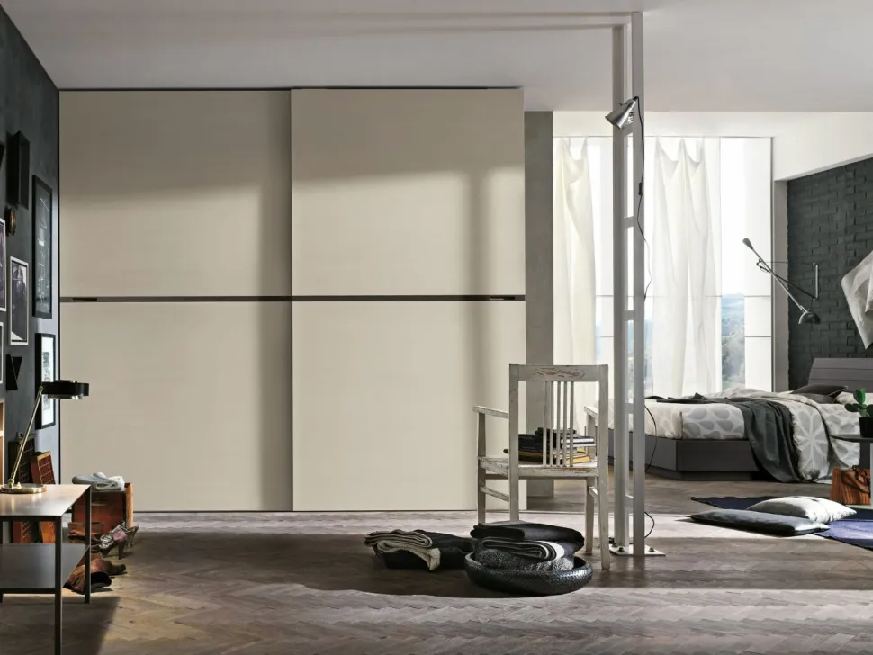 Armadio componibile ante scorrevoli con maniglia integrata Nilo disponibile in varie misure e colori