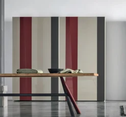 Armadio componibile ante scorrevoli con inserti in vetro Palma disponibile in varie misure e colori